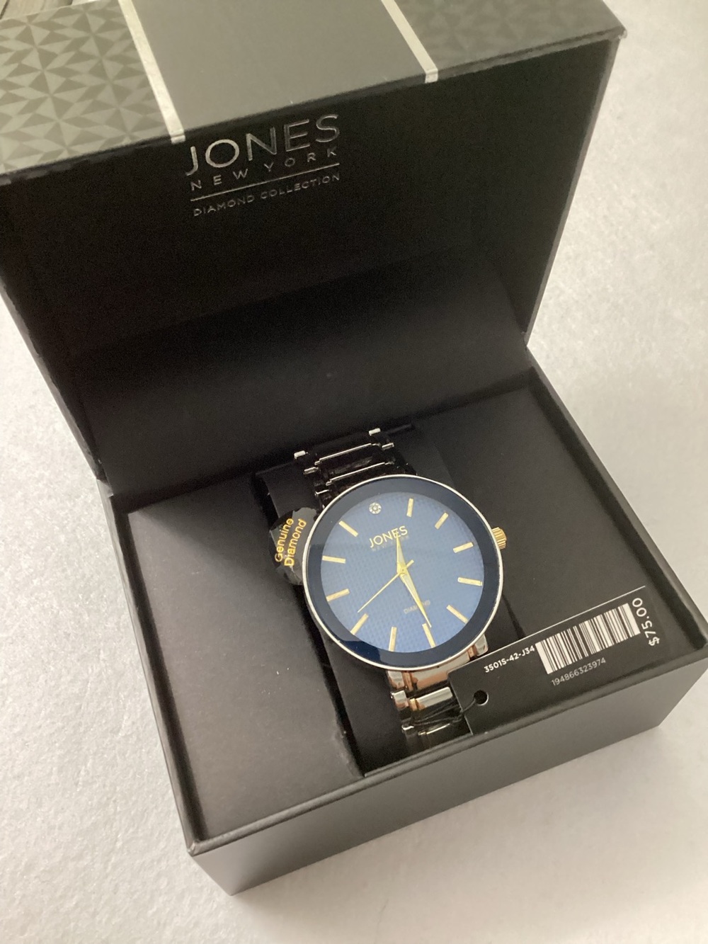Jones New York Analog Shiny Two-Tone Metal Bracelet Watch 42mm